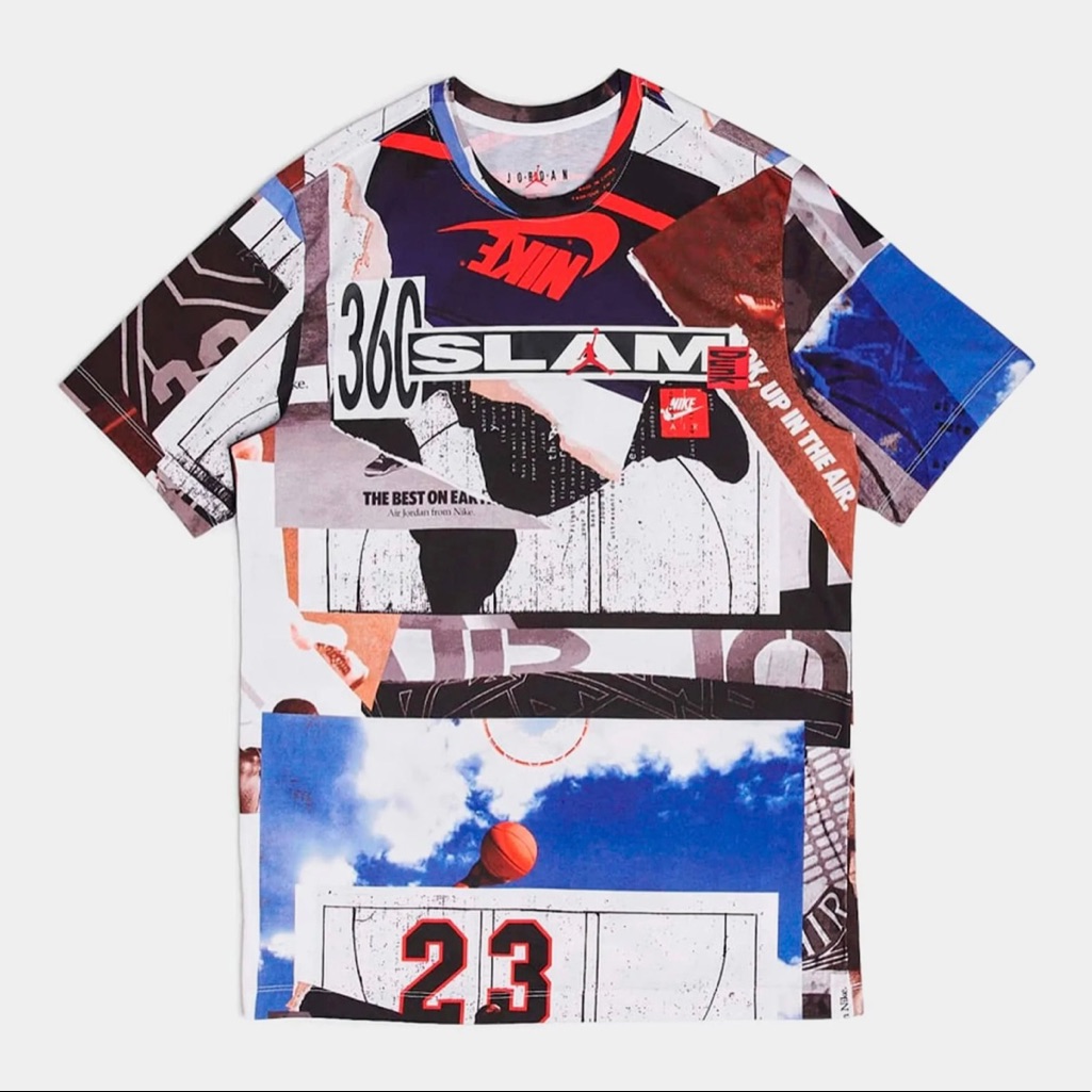 Jordan Photo Allover Print Mens Active Shirt Size M Exclusive Nwt